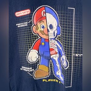 Mario Dissection Skeleton Ecroche Navy Blue Shirt in L